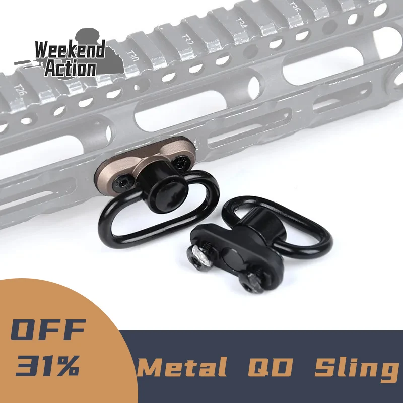 

Tactical Metal QD Sling Mount For M-lok Keymod Rail Syste M4 AR15 Mounted Base Swivel Strap Buckle Quick Release Button Hunting