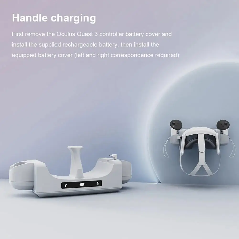 

Vr Headset Charging Station Vr Controller Charger Dock Oculus Quest Vr Headset Charger Station with Led Indicator for Ultimate