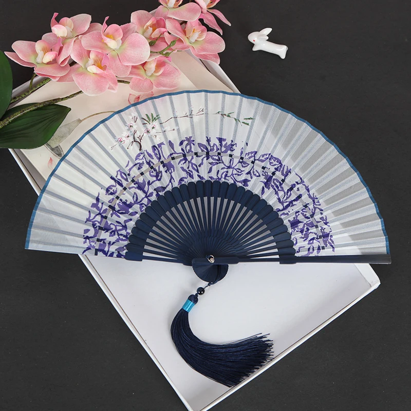 

Chinese Classical Folding Fan Exquisite Antiquity Hanfu Matching Hand Fan Home Decorative Ventilador Retro Cultural Craft Gift