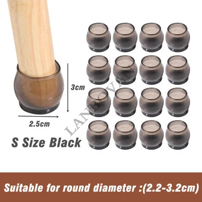 16pcs Enhanced Silicone Furniture Leg Protectors - Non-Slip Felt Pads