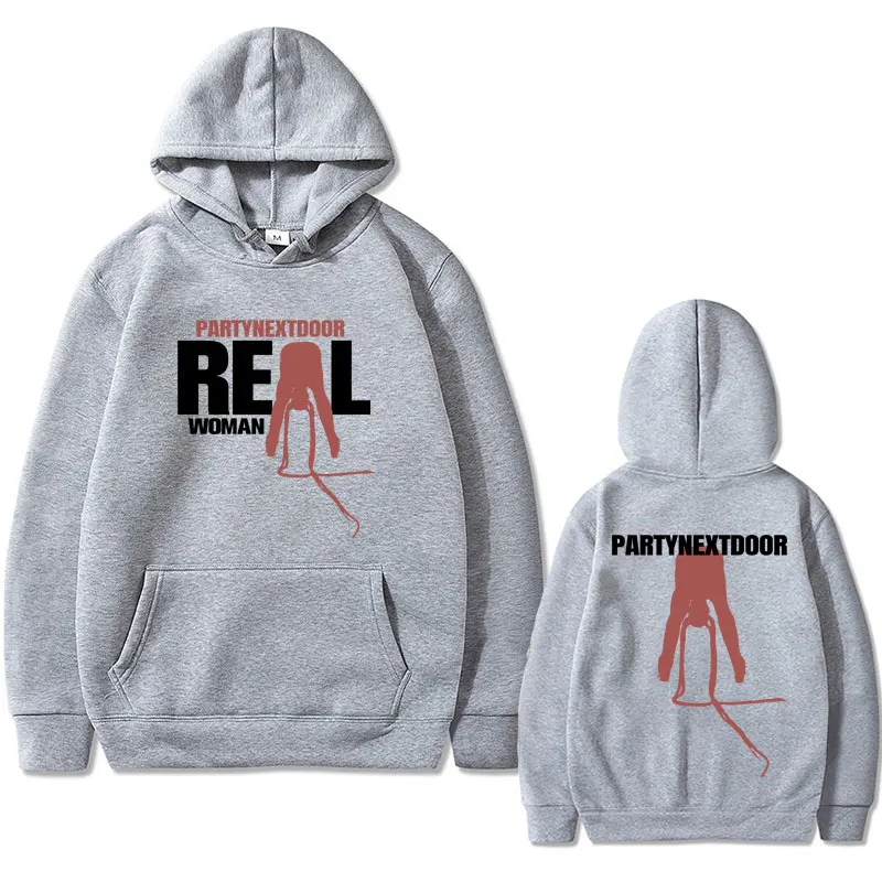 Rapper Partynextdoor Real Woman Album Cover Graphic Hoodie Male Fashion Trend Streetwear Men Women Hip Hop Oversized Hoodies