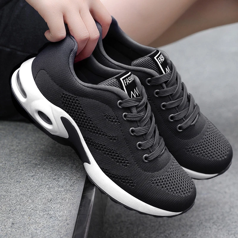 Casual Sneakers Breathable Shock-Proof Air-Cushion Bottom Comfortable Non-Slip Travel All Seasons Men and Women