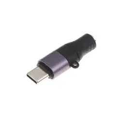 Type C to 3.5mm Jack Headphone Audio Adapter with Digital DAC Decoder (Purple)