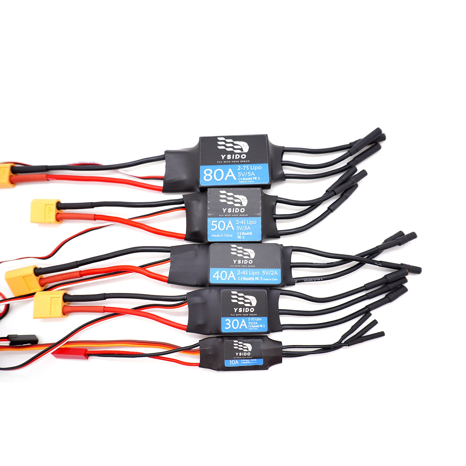 ESC brushless 30A avec BEC intégré, adapté aux quadrirotors FPV et modèles réduits