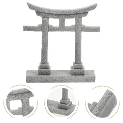 Torii Gate Japanese Aquarium Decor Miniature Ornamenttank Garden Shrine Shinto Landscape Sandstone Micro Decoration Simulation