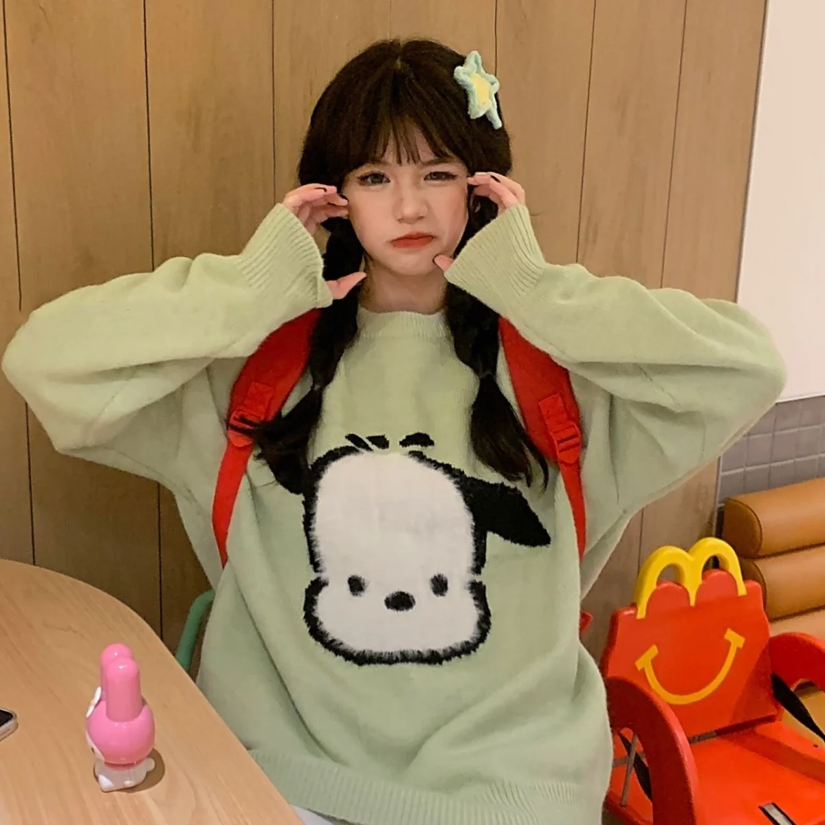 さらに100円引き◆WAI KEI◆pochacco archive sweatshirt Sanrio Pochacco New Sweaters Kawaii Clothes Y2k Japanese