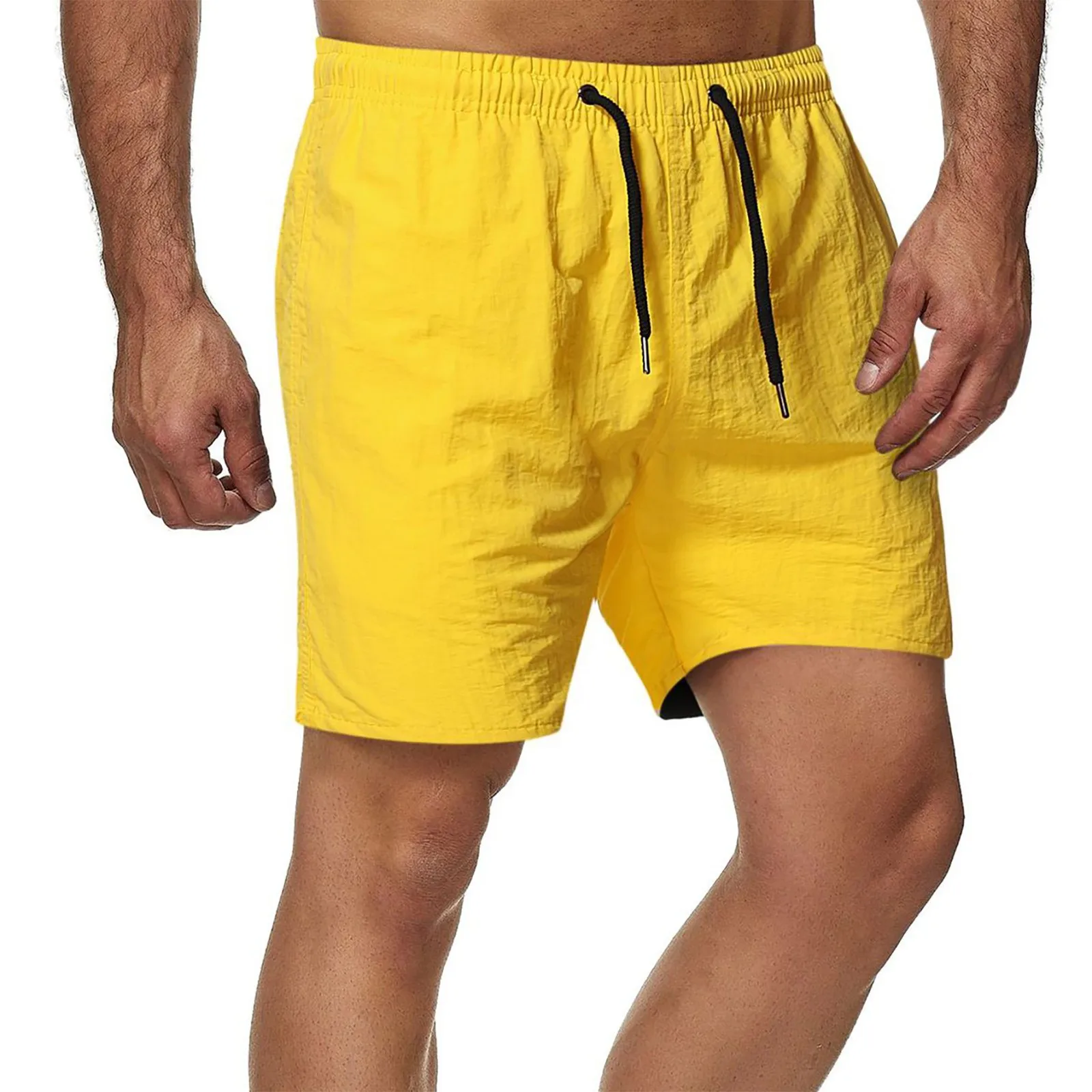

Men's Casual Classic Drawstring Shorts Summer Beach Short With Elastic Waist 2024 Swimming Trunk Solid Color Surf Shorts