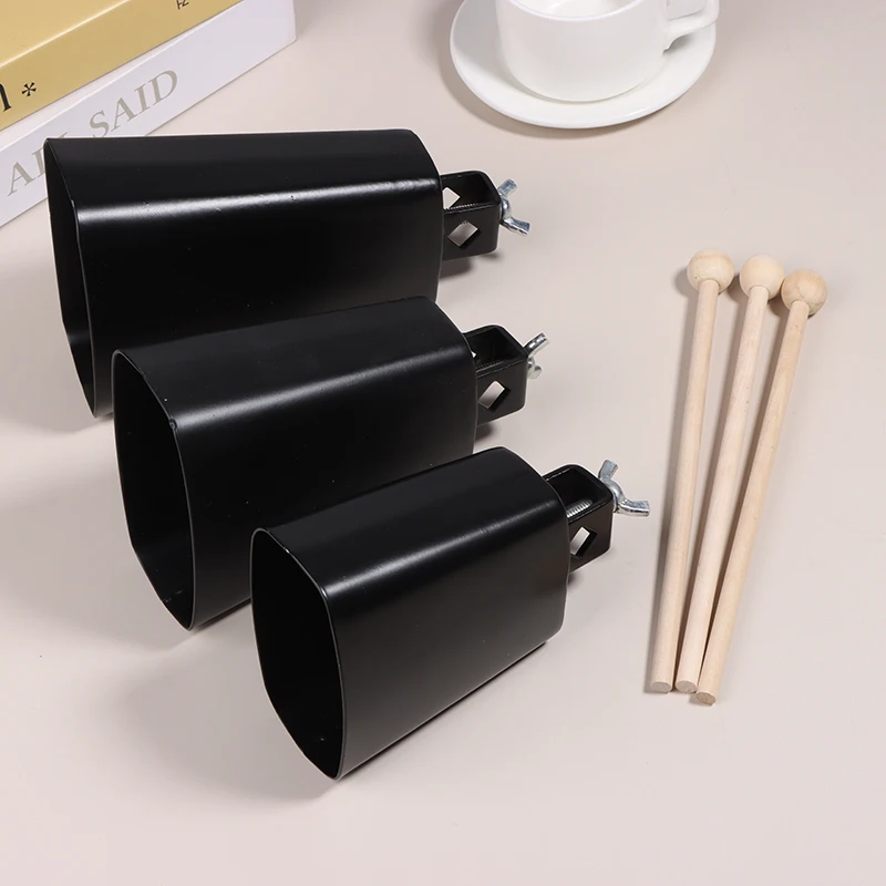 Cowbell High Quality 4/5/6Inch Jazz Drum Cowbell Metal Steel Cattlebell Cow Bell Drums Percussion Instruments Accessories