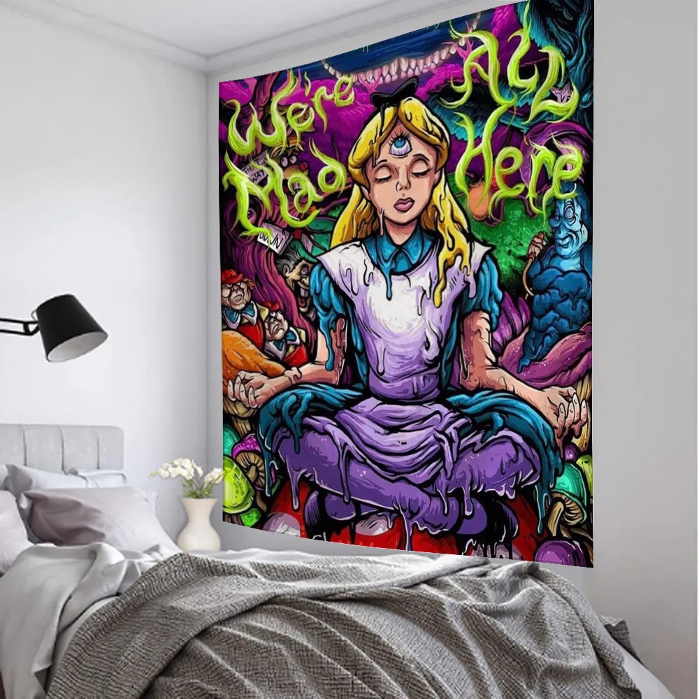 Personality Interesting Picture Wall Hanging Tapestry Art Deco Blanket Curtain Hanging Home Bedroom Living Room Decor tapestry decor
