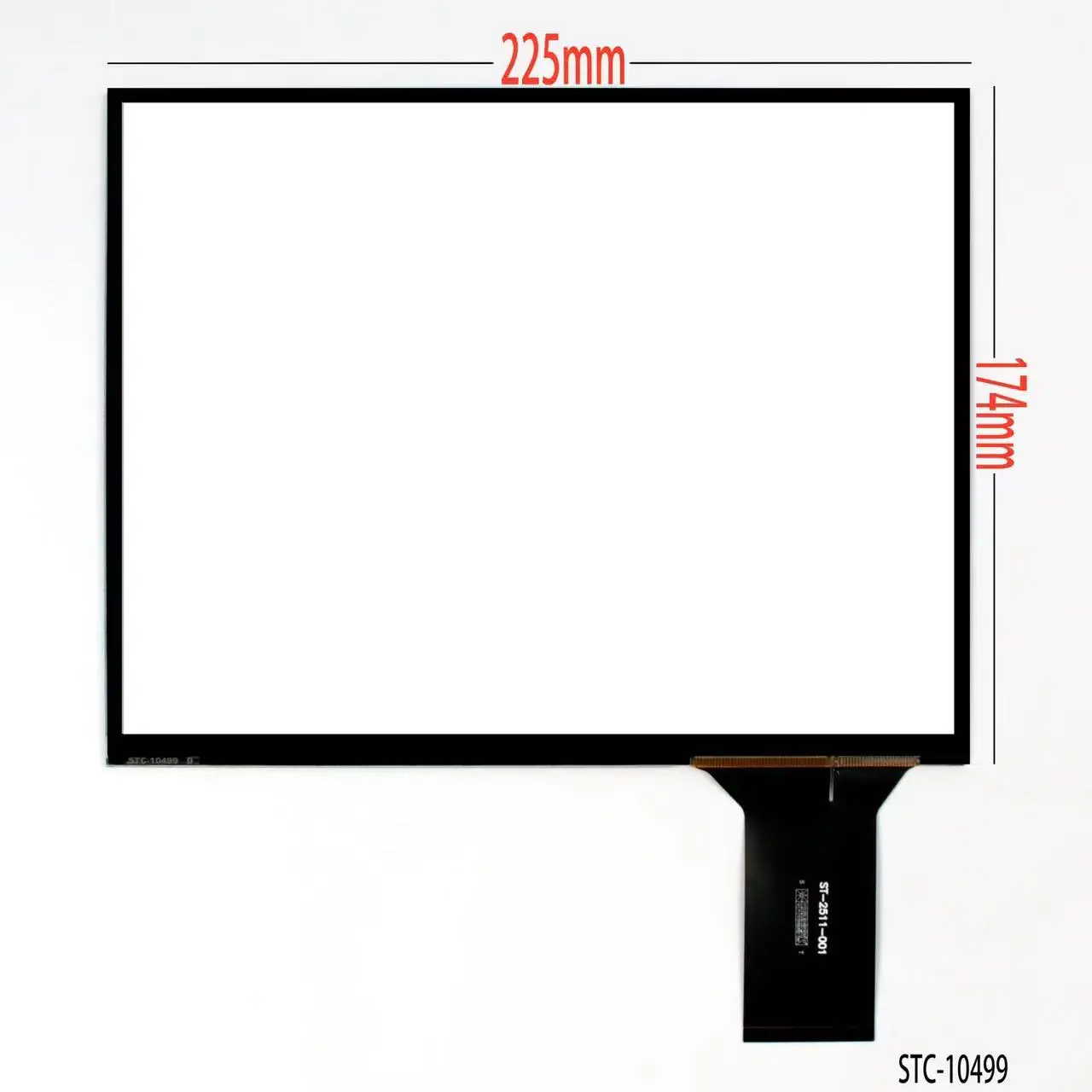 기계용 USB 드라이버 제어 카드 포함 정전식 스크린, 산업용 의료 장비, 10.1 인치 LCD 터치, 225mm * 174mm 225*174