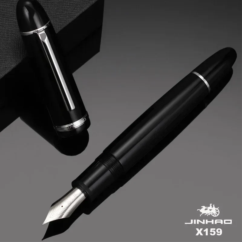 Jinhao X159 아크릴 만년필, 펜촉 잉크 펜, 사무용품 문구, 여러 가지 빛깔의 고급스럽고 우아한 펜, 0.38mm, 0.5mm