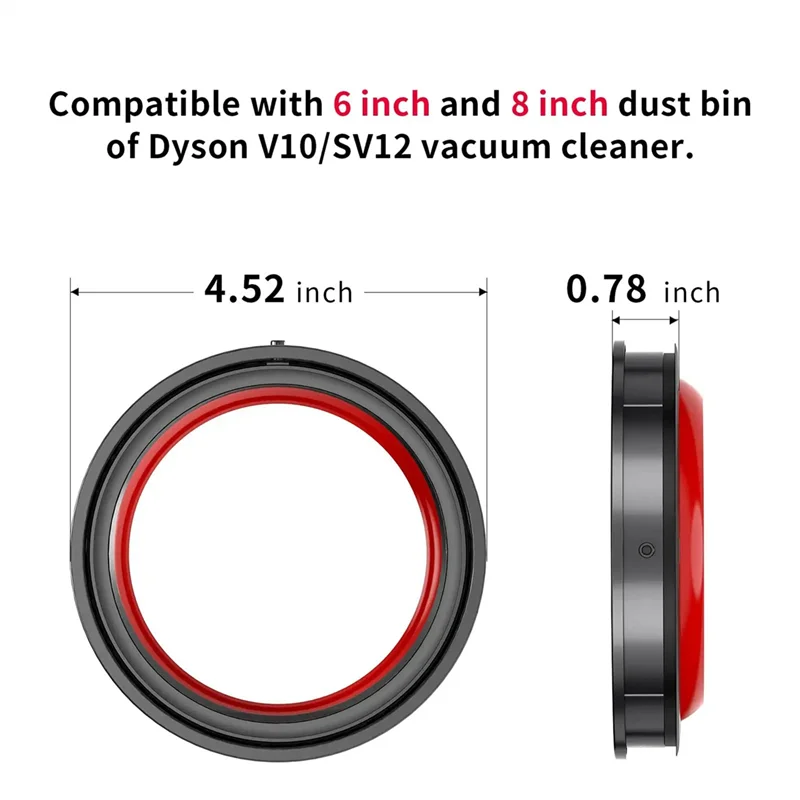 Dyson V10 Vacuum Cleaner Parts Dust Bin Top Fixed Sealing Ring Replacement Dust Bucket Attachment Cleaner Spare Part vacuum cleaner parts
