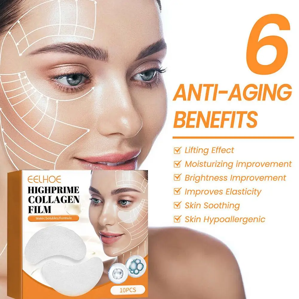 Collagen Water-Soluble Anti Aging Facial Eye Mask Wrinkles Remover Face Lifting