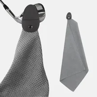 Ready Stock 1pcs microfiber golf towel with powerful magnetic ball wiping cloth 40x60cm 1