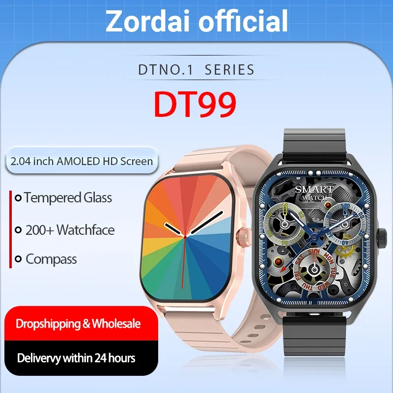 

DT99 For Xiaomi Android Phone Reloj Smart Watch NFC Bluetooth Call GPS Tracker Fitness Waterproof AMOLED 2.04inch HD Big Screen