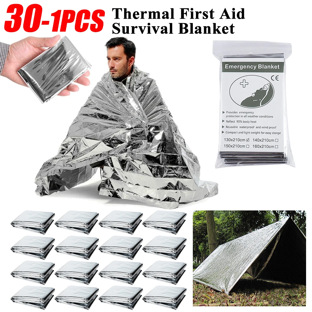 Emergency Thermal Survival Blanket Outdoor Rescue Tool