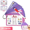 26 Alphabet Phonics CVC Words Learn Flash Cards abc letter with The Reasable Pen Writing Practice Educational Toys for Children 1