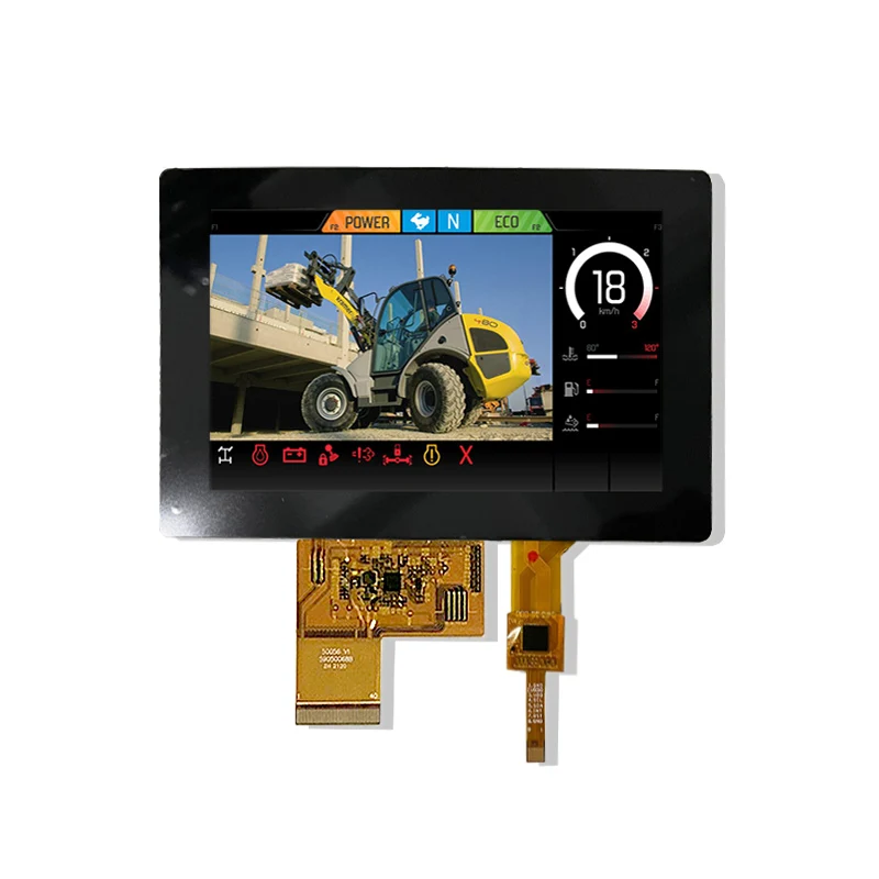 Polegada Transflective Lcd 800*480 Hx8264 Mais Luz Solar Hx8664 Readable16 18 24 Rgb Interface Lcd Módulo Ctp Pcap Tela de Toque Nenhum Eol 5.0 - Imagem 5
