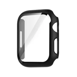 Premium Glass Screen Protector Cover with PC Case for 38mm (Black)
