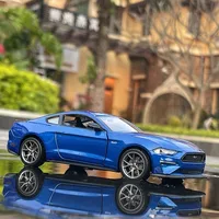 1:34 Ford Mustang GT 2018 Muscle Car Alloy Car Die Cast Toy Car Model Sound and Light Children's Toy Collectibles Birthday gift 2