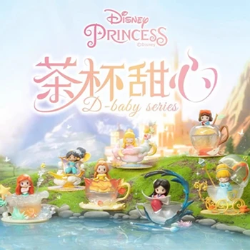New Genuine Disney Official Disney Princess D-baby Series Blind Box Cute Decoration Action Figures Cartoon Collectible Toy Gifts