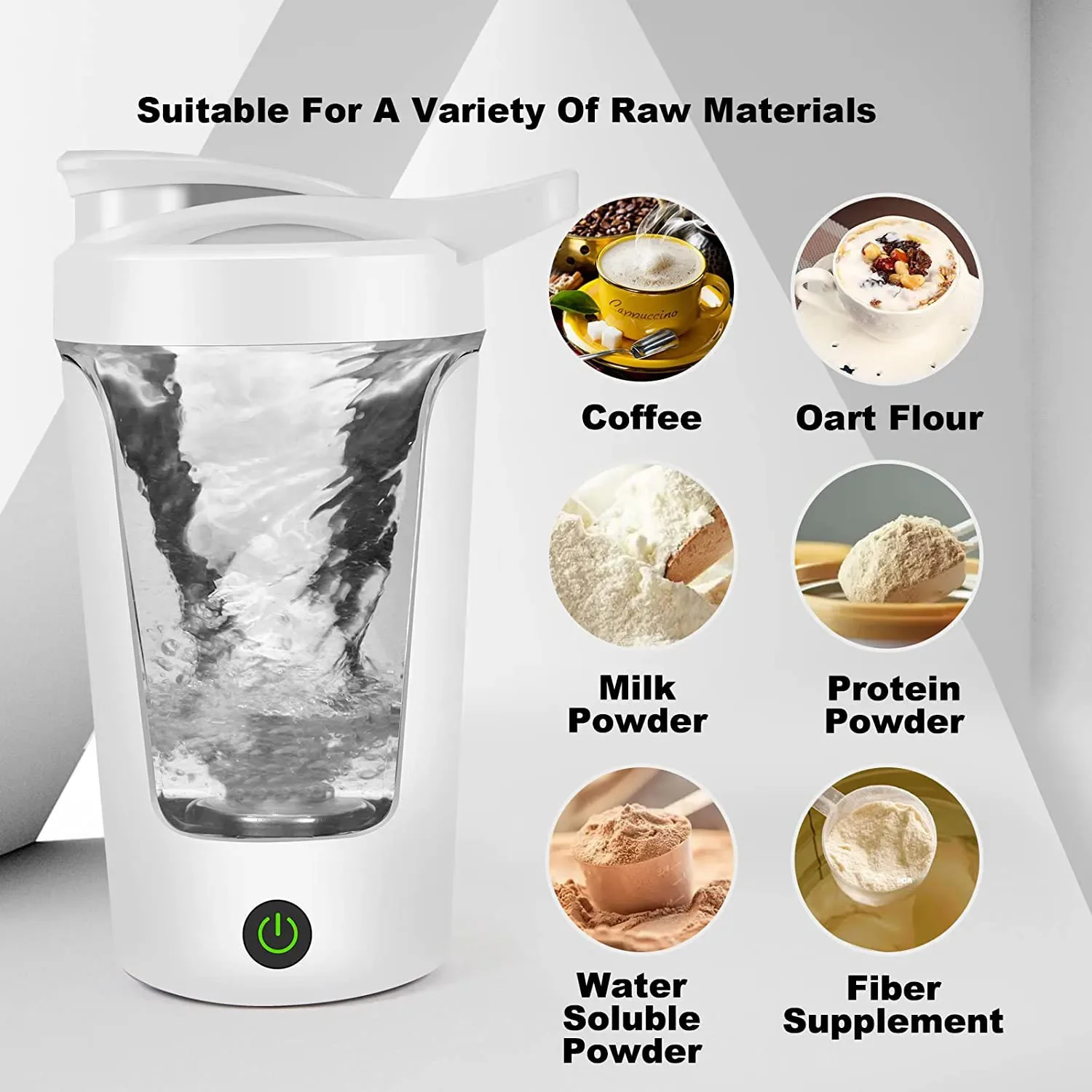 450ml Blenders Cup Electric Mixing Cup Portable Protein Powder Shaker Bottle Mixer For Travel Home Office Kitchen Tools 5