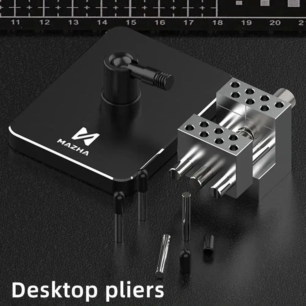 Aluminum Alloy Mini Table Vise Model Building Model Assembly 2in1 Bench Vise 14 Holes Precision Clamp Mini Vise DIY