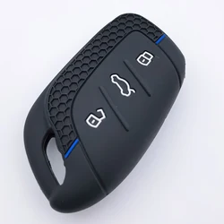 Silicone Car Remote Fob Key Cover Case, 3 - Button (Blue)