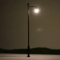 5pcs Model Railway 1:87 Lamp Post Street Lights HO OO Scale LEDs 3.54in Yard Garden Decorative Micro Landscape Decoration Lamp 2