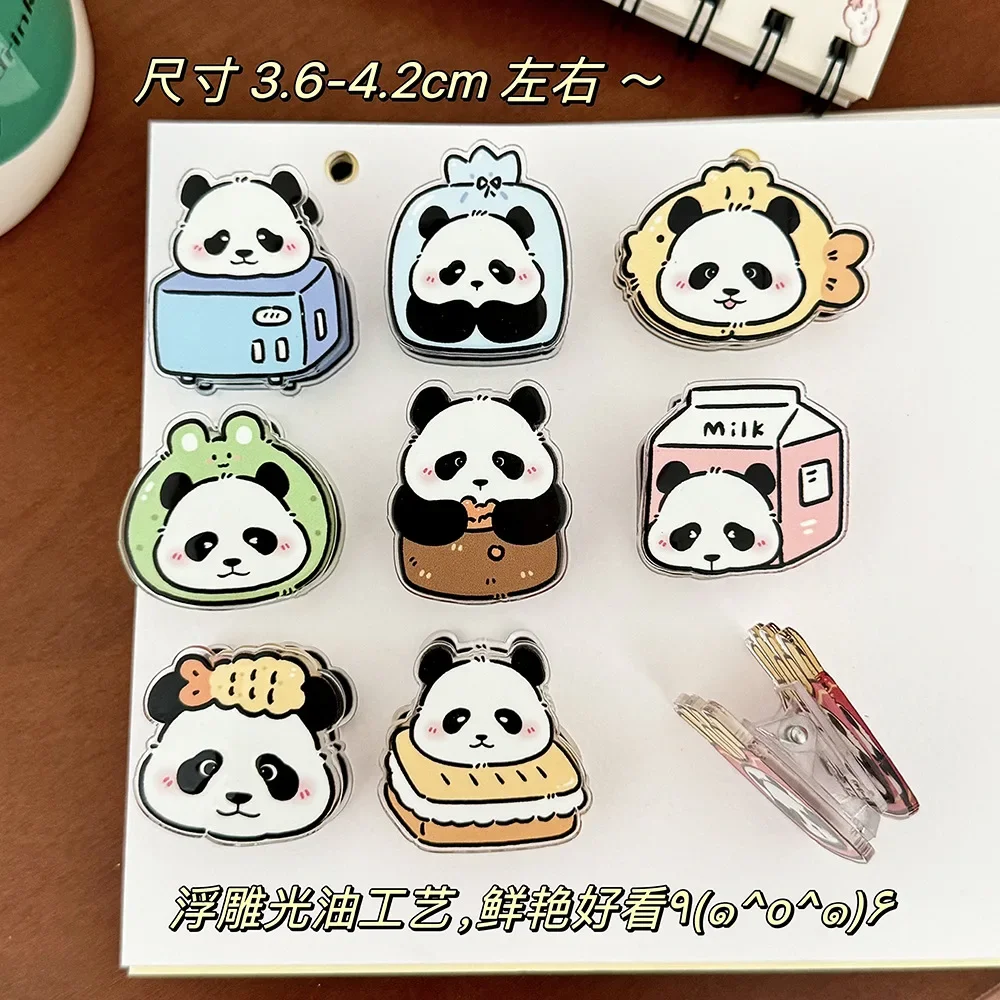 Cute Panda Cartoon Decorative Gift Sealing Clip Note Holder for Cute Little Gifts for Students