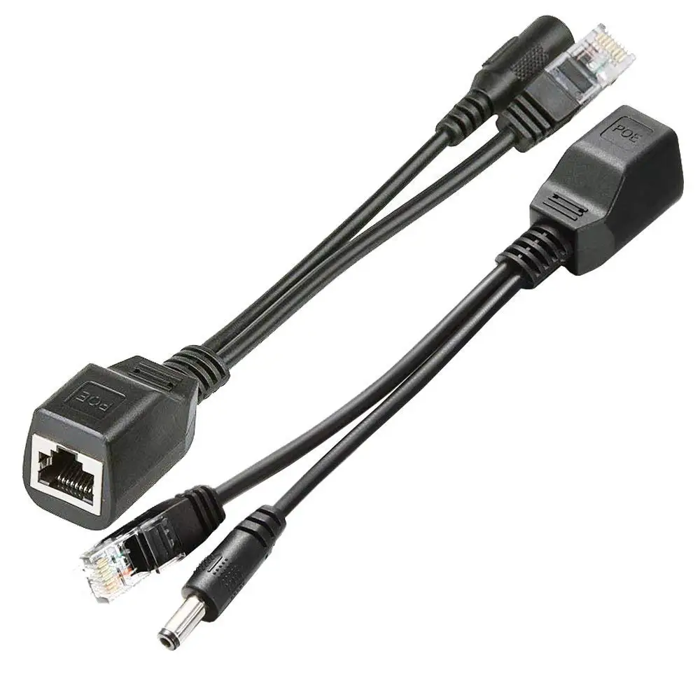 1 páros POE Vezeték Szenvedő alak áram Széltében Ethernet Adapter Vezeték POE splitter RJ45 injector áram Ajánlattétel Modul 12-48v számára Ip camea