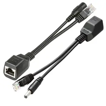 POE 케이블 패시브 파워 오버 이더넷 어댑터 케이블, POE 스플리터 RJ45 인젝터 전원 공급 장치 모듈, IP 카메라용, 12-48V, 1 쌍