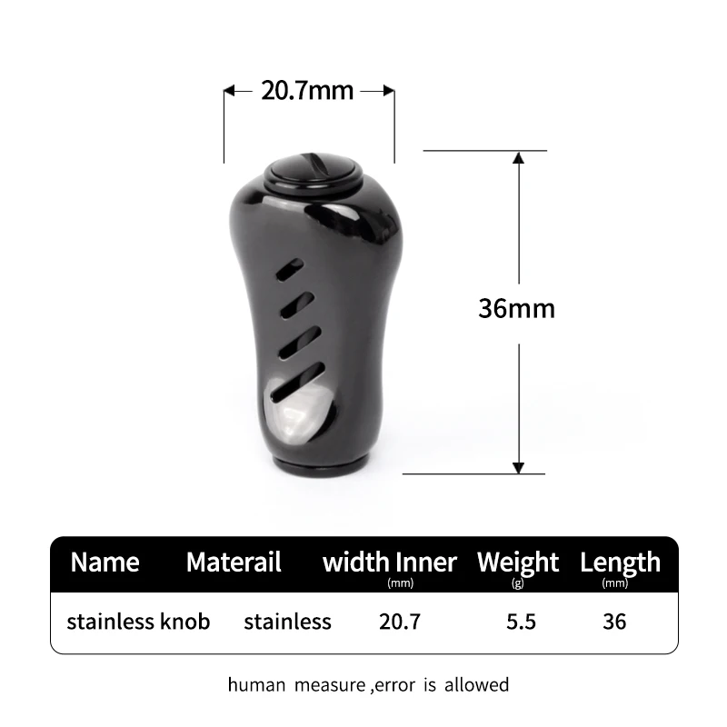 우미 1개 합금 스테인리스 손잡이 낚시릴 핸들 DIY 길이 36mm 무게 5.6g D/S용 2개 베어링 4개 와셔 포함 DIY 릴