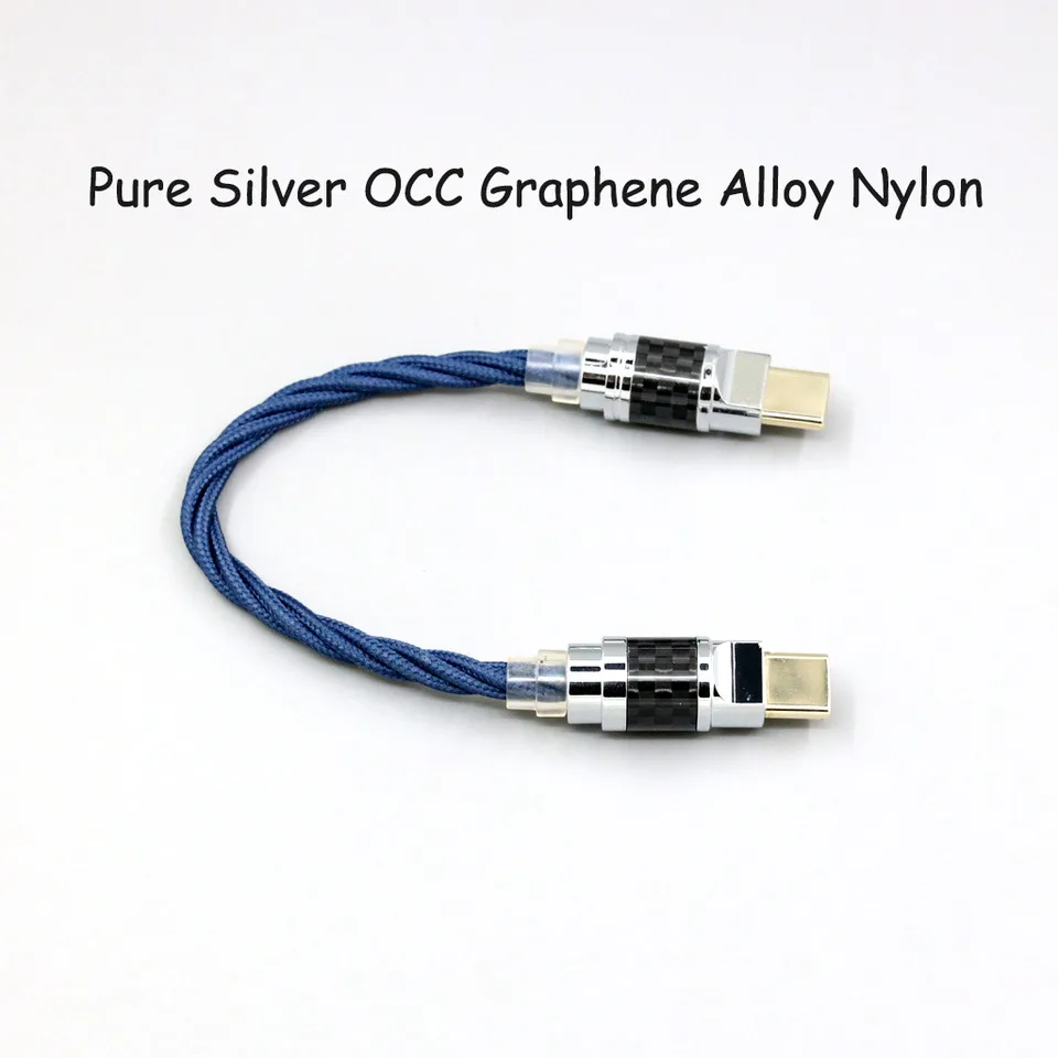 OTG USB-C TypeC Male To Male OCC Mixed OFC / Pure silver Twisting