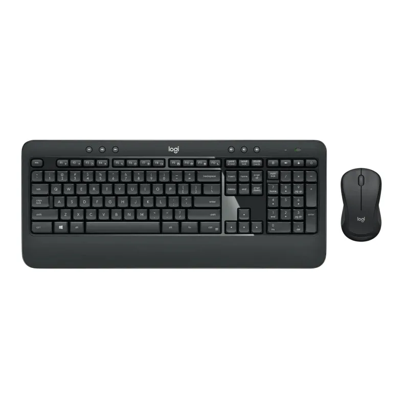 Zestaw bezprzewodowej klawiatury i myszy Logitech MK540, pełnowymiarowa, ergonomiczna konstrukcja, idealna do pisania w biurach, komputerach osobistych i laptopach.