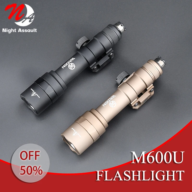 

Surefir M600 M600U Tactical Flashlight Airsoft Weapon Hunting scout outdoors LED Gun accesories Light 20mm Rail