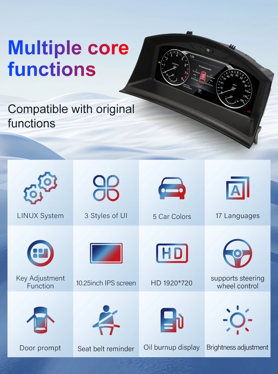 2026 New Product Facroy Price Digital LCD Car Dashboard For BMW Opel Astra H 200