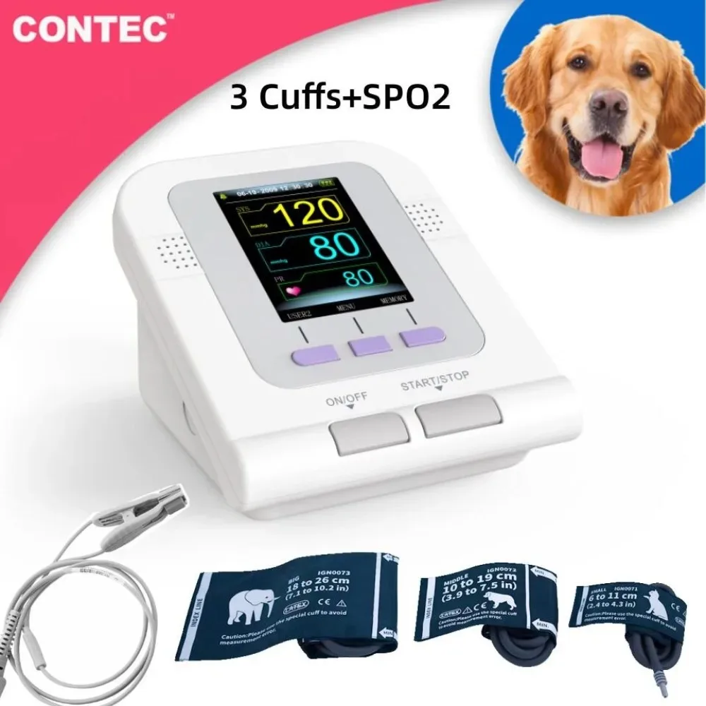 CONTEC08A-VET Veterinary Blood Pressure Monitor NIBP Machine BP Monitor Digital Animal PC Software Color Lcd