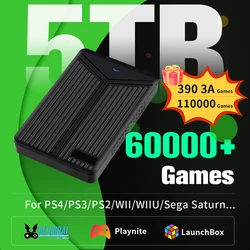 5TB Retro Gaming Hard Drive For Windows Launchbox + Retrobat + Playnite Game HDD 60000 Games For PS4/PS3/Switch/WII/PS1/PS2/N64