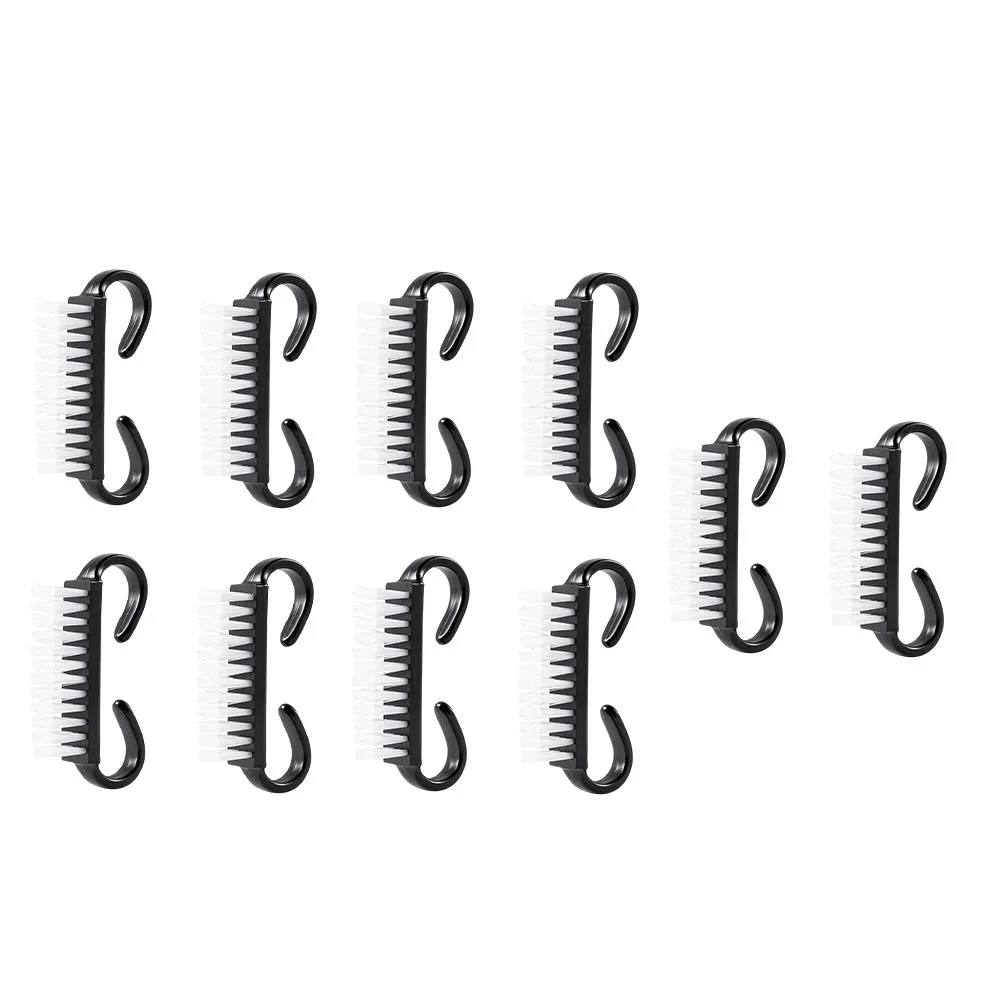 

10 Pcs Plastic Nail Brushes Nail Surface Cleaning Brushes Manicure Dust Brushes