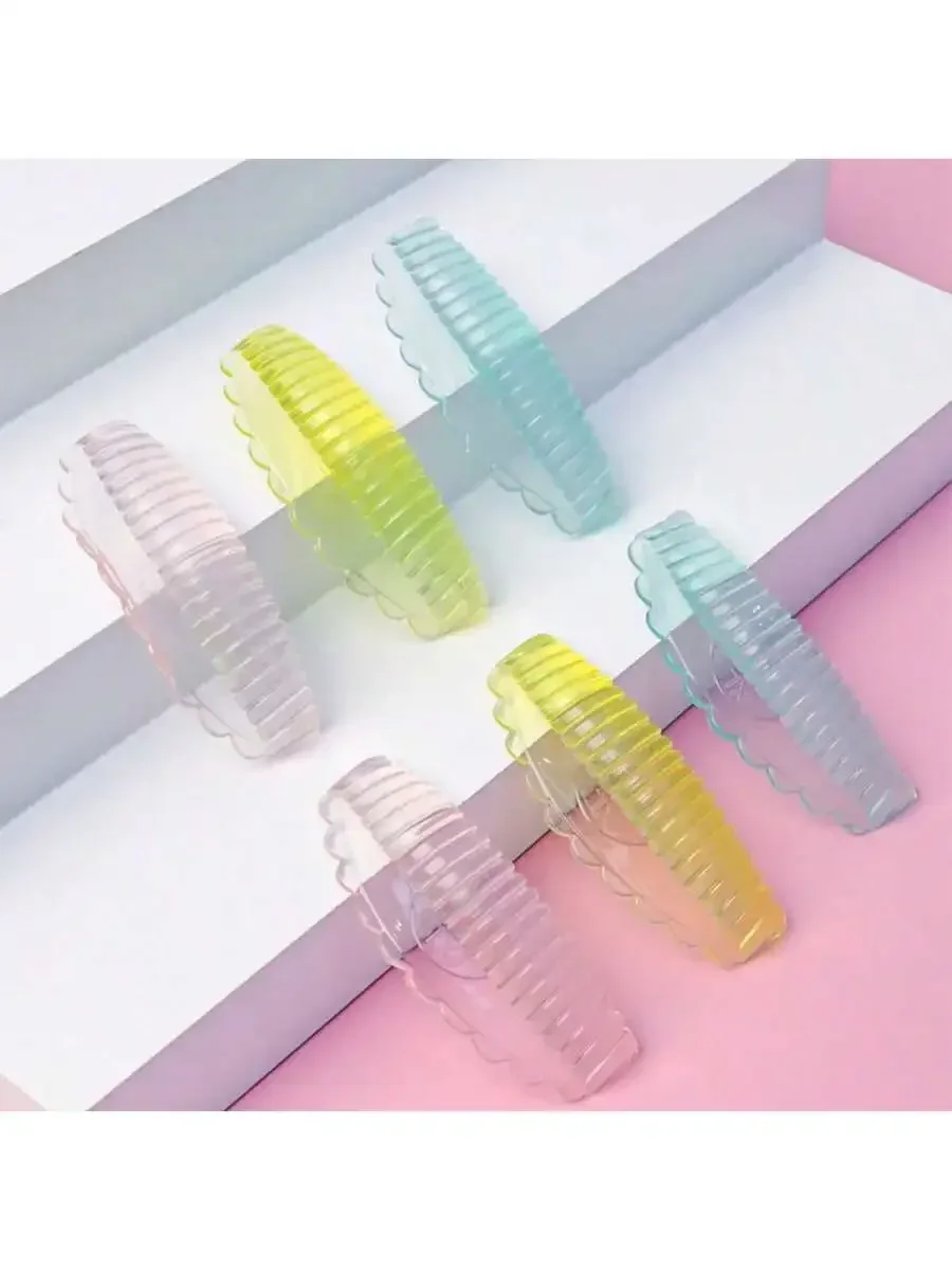 8개(4쌍) 4가지 사이즈 무료 접착제 실리콘 속눈썹 리프트 패드, 젤리형 자가 접착, 재사용 가능하고 부드러움, 다양한 속눈썹에 적합