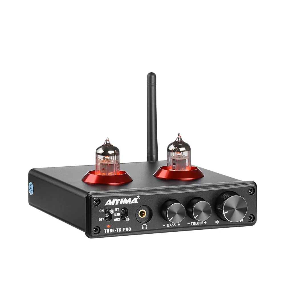 

AIYIMA JAN5725 Tube Amplifier BT 5.0 APTX LL Preamplifier Bile Preamp Headphone Amplifier PC-USB 24bit/192kHz DAC RCA Input