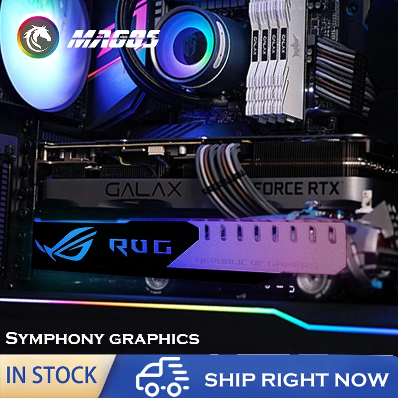 RGB ARGB 5V 12V Support GPU Carte graphique colorée Support de support GPU  Support antichoc Kit de refroidissement 5V 3Pin Blanc - Cdiscount  Informatique