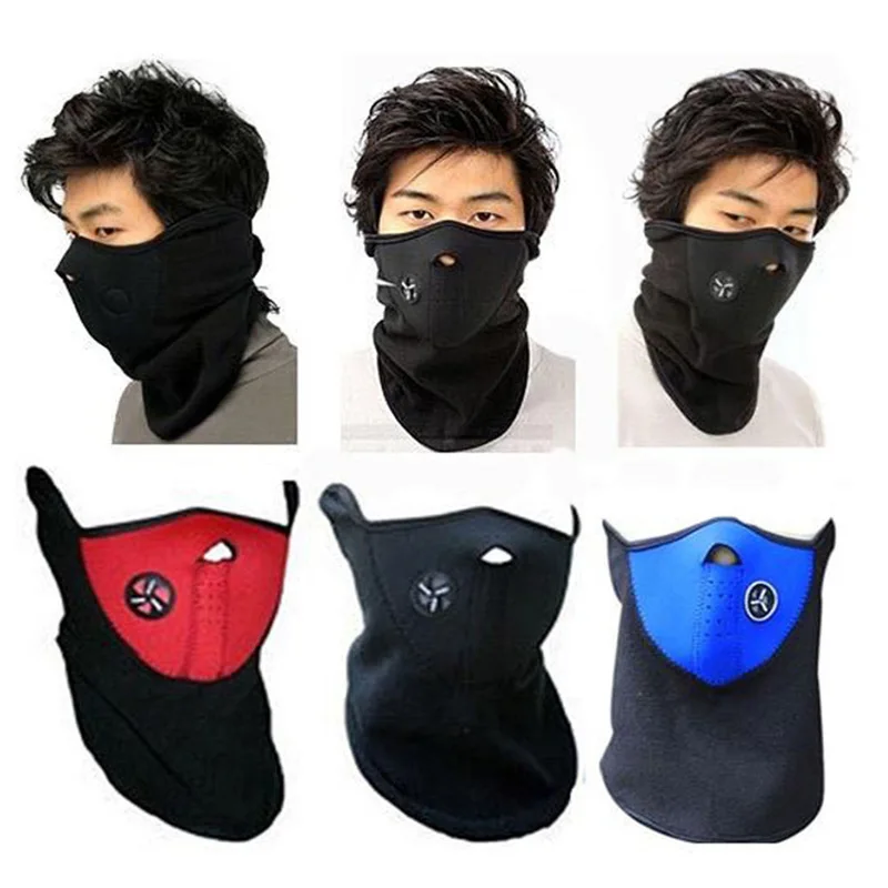 Maschera facciale passamontagna, ghetta per collo di raffreddamento estivo,  sciarpa da sci moto protettiva UV per uomo / donna nera di alta qualità