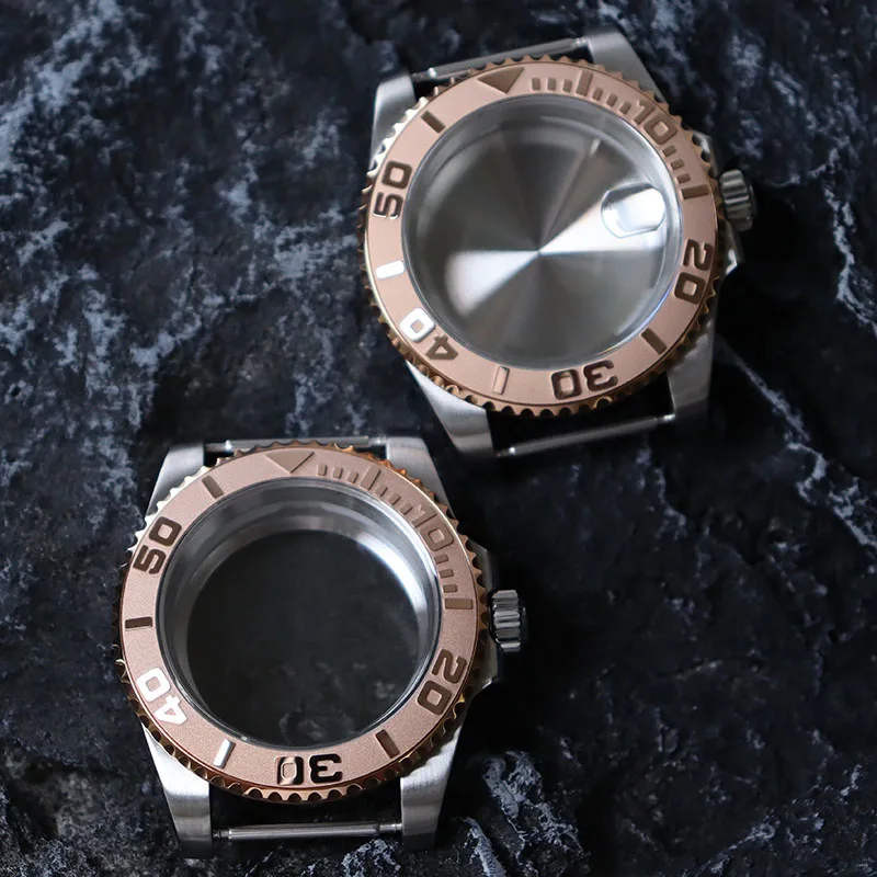 Parti Dell'Orologio Da 40Mm Custodie Per Yacht-Master Fit Seiko Nh34 Nh35 Nh36 Nh38 Eta2824 Miyota8215 Movimento Vetro Cristallo Zaffiro Quadrante Da 