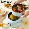 DMWD Electric Cooking Machine Multi-cooker Food Steamer Hotpot Porridge Soup Pot Boiler Breakfast Maker Mini Skillet Frying Pan 6