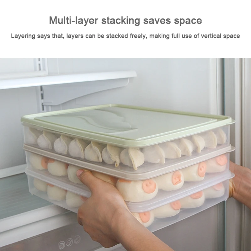 Domestic Refrigerator Quick Frozen Water Dumpling Storage Box Food Freezer Box Box Kitchen Accessories Preservation Sealed Box 5
