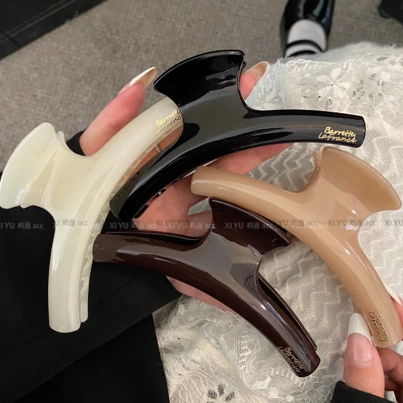 Acrylic clip with high-end hair grabbing and large hanger design, new hair clip for women, shark at the back of the head