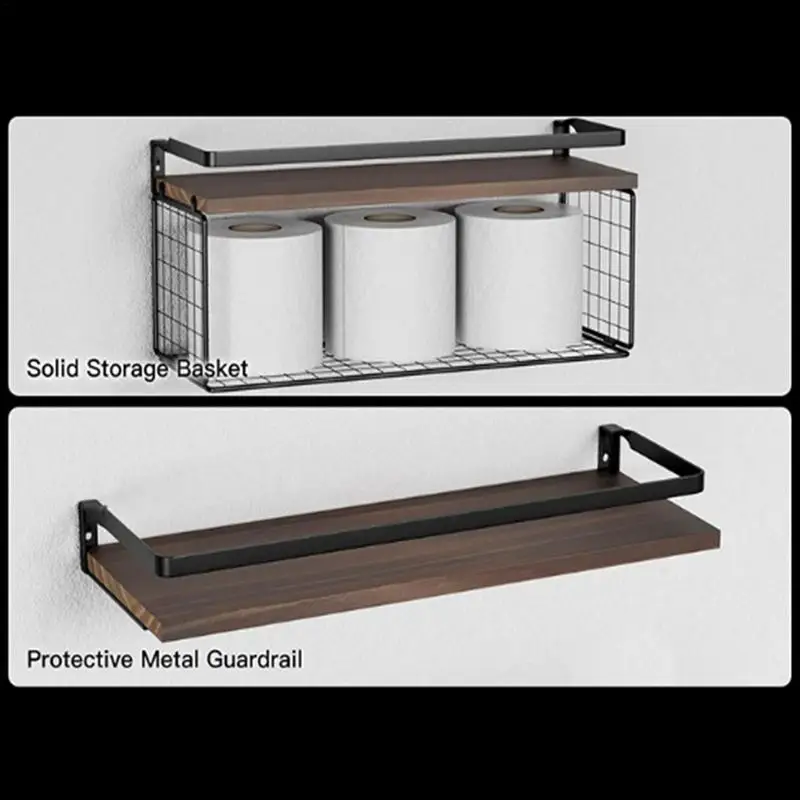 

2pcs Wall Bedroom Shelves Floating Storage Hook Design Shelf Multifunctional Decor Effect For Studying Room Bathroom Living Room