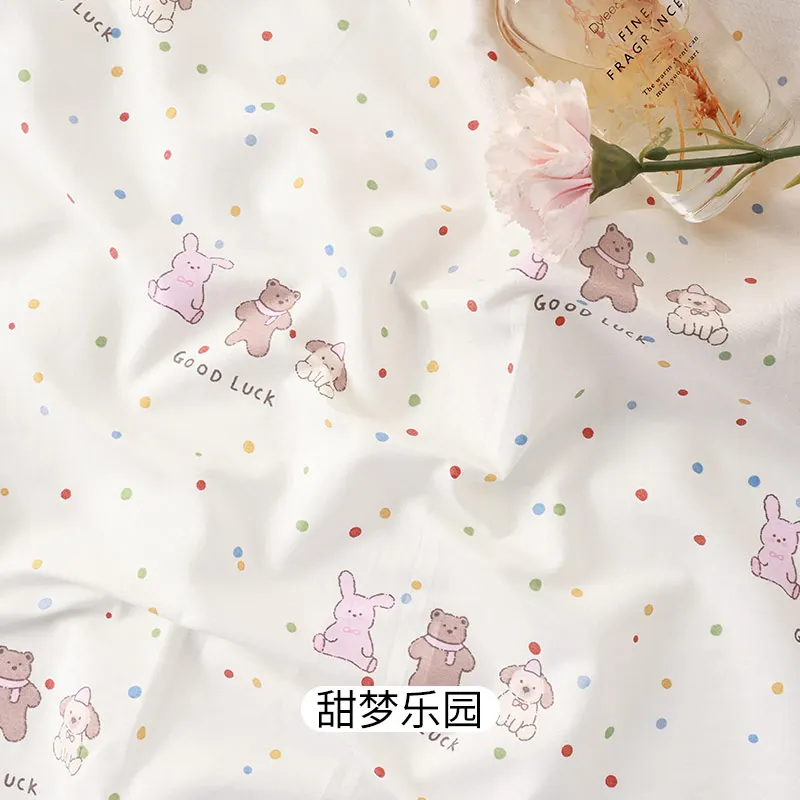 235x50cm Pure Cotton Twill Floral Print Fabric for Sewing Dresses Tablecloths Bedding Background Cloth Handmade DIY Fabrics